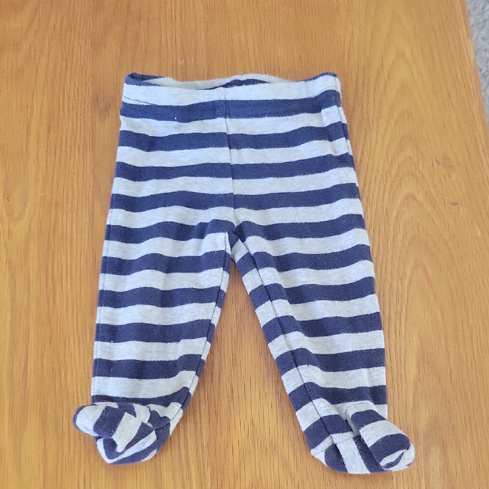 Striped Blue and Gray Kids One Piece
